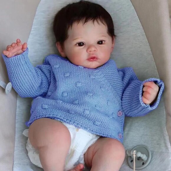 🆕20-Inch Girl Soft Silicone Vinyl  Toddler Handmade Newborn Reborn Baby  Doll - Picture 1 of 7